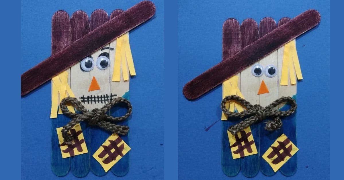 Popsicle Stick Scarecrow Craft for Kids