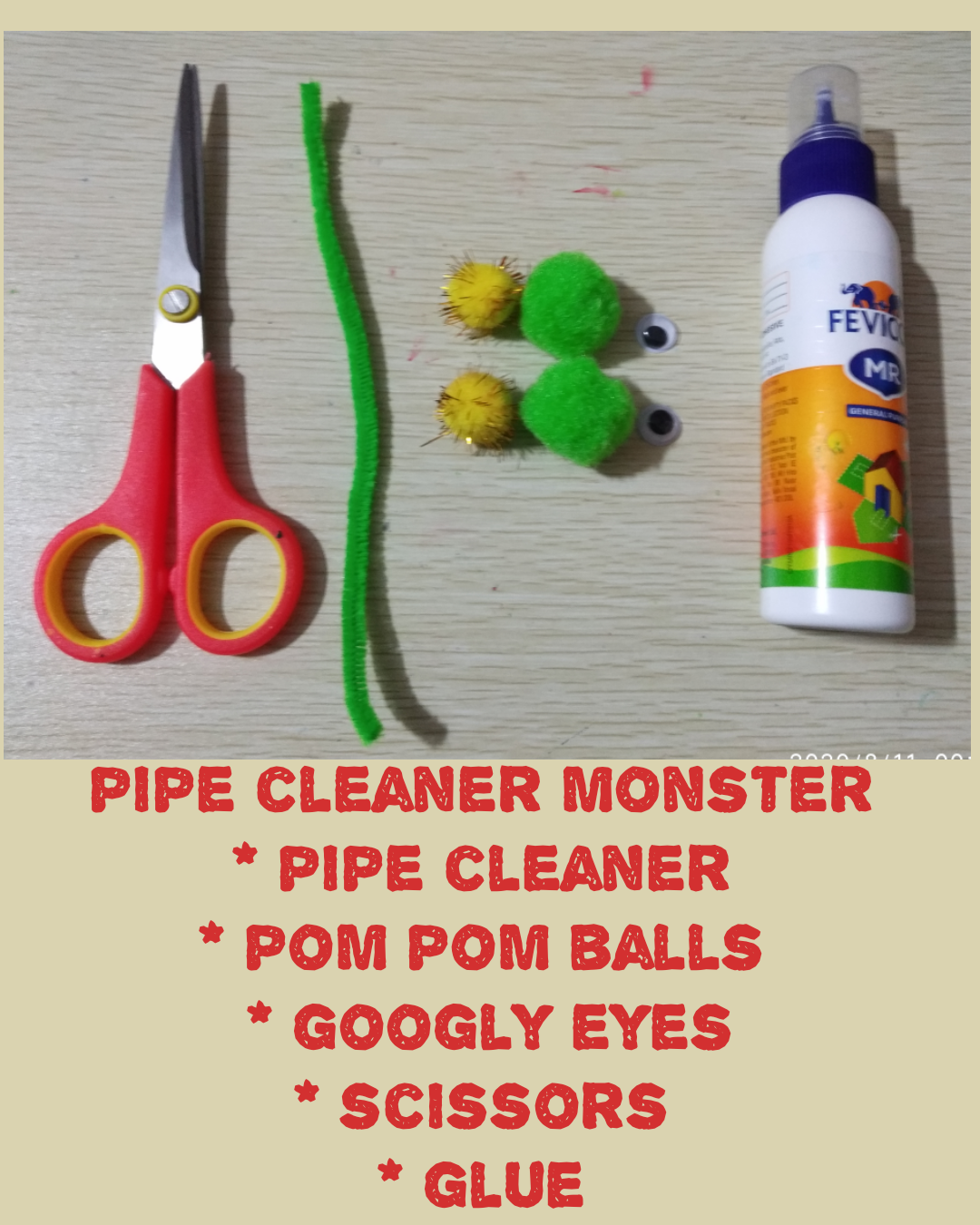Pipe Cleaner Monster Crafts for Kids SchoolMyKids