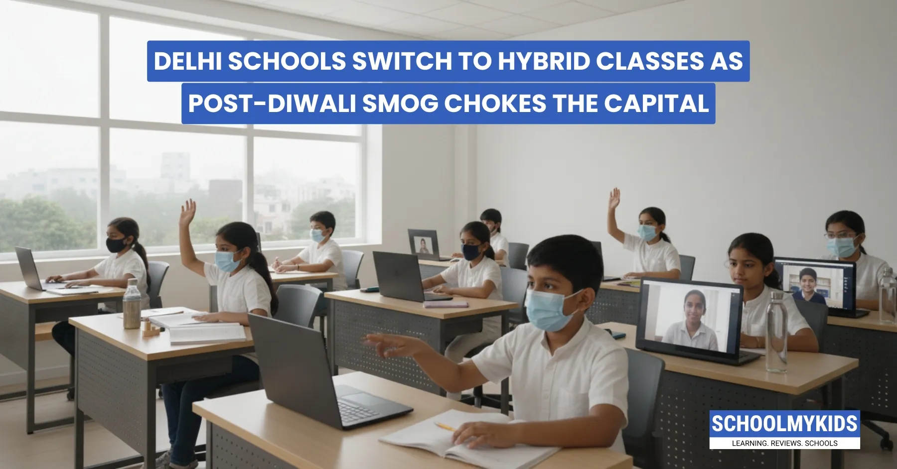 Delhi Schools Switch to Hybrid Classes as Post-Diwali Smog Chokes the Capital