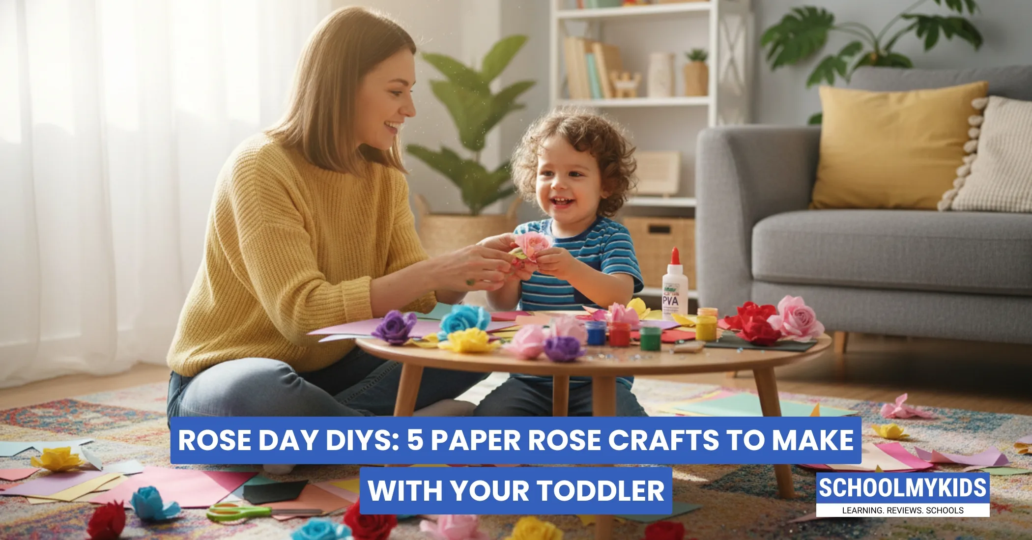 Rose Day DIYs: 5 Paper Rose Crafts to Make with Your Toddler