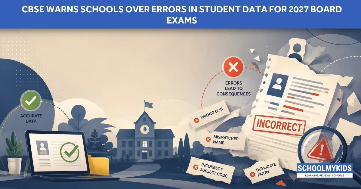 CBSE Warns Schools Over Errors in Student Data for 2027 Board Exams