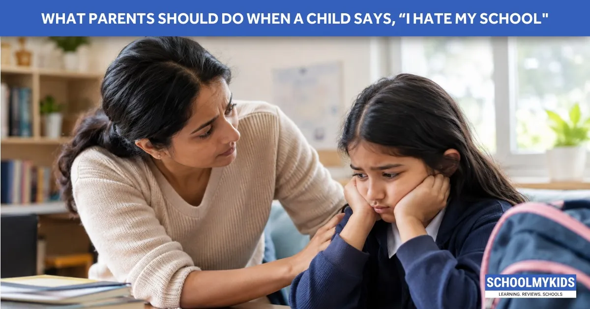 What Parents Should Do When a Child Says, 'I Hate My School'