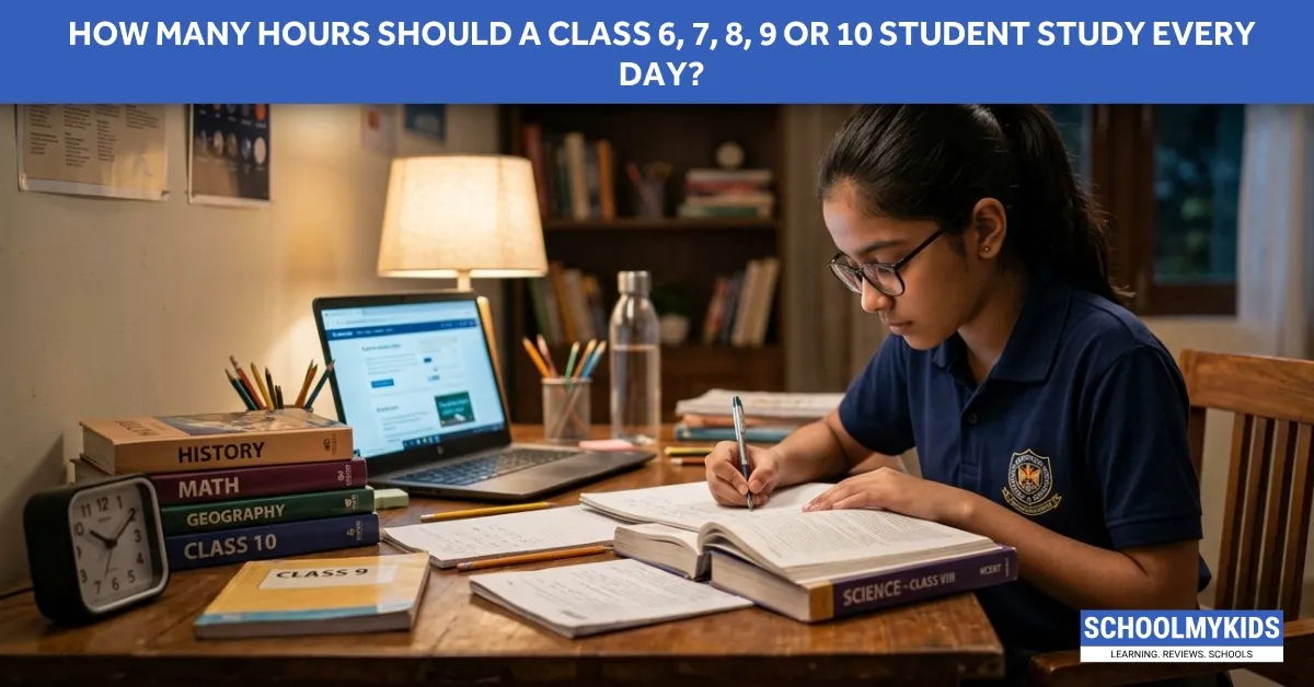 How Many Hours Should a Class 6, 7, 8, 9 or 10 Student Study Every Day?