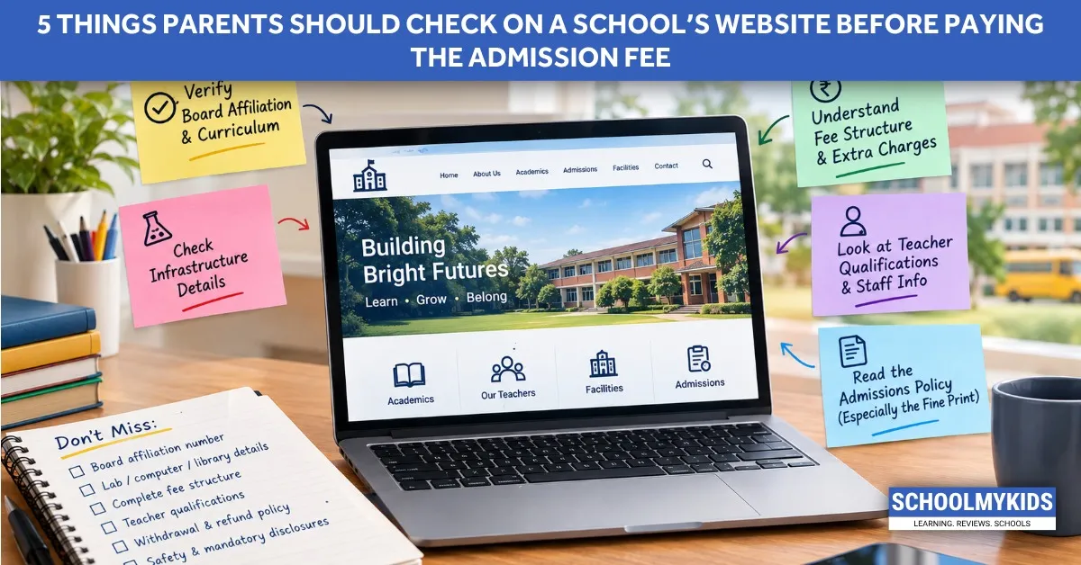 5 Things Parents Should Check on a School’s Website Before Paying the Admission Fee