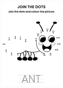 Ant connect the dots and color the image