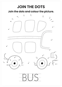 Bus connect the dots and color the image