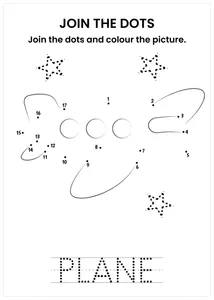 Plane connect the dots and color the image