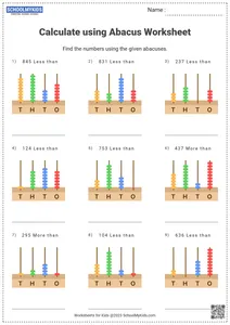 Calculate numbers on abacus