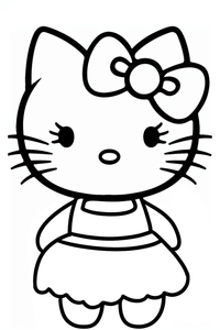 Hello Kitty Coloring Page