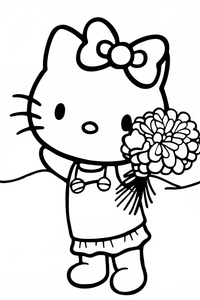 Hello Kitty Coloring Page
