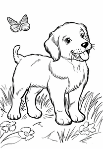 Puppy Coloring Page