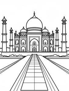 Taj Mahal Coloring Page