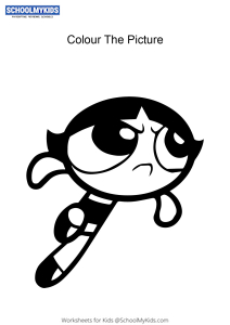 Buttercup the Powerpuff Girl - Powerpuff Girls Coloring Pages