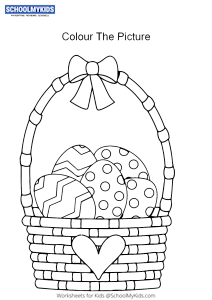 Easter egg basket - Easter Bunny coloring pages Worksheets for