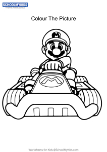 Mario Kart Car - Super Mario Coloring Pages