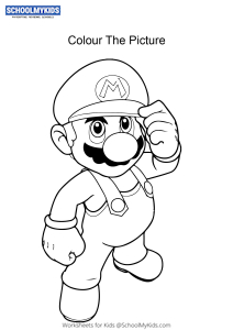 Mario from Super Mario - Super Mario Coloring Pages