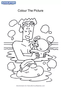 Hiroshi Nohara Swimming - Shin Chan Coloring Pages