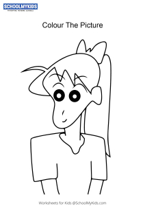 Shinchan teacher - Shin Chan Coloring Pages