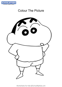 Shinnosuke Nohara Teeth Brushing - Shin Chan Coloring Pages