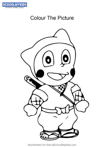Shinzo Hattori - Cartoon Ninja Hattori coloring pages Worksheets for  Preschool,Kindergarten,First Grade - Art And Craft Worksheets |  