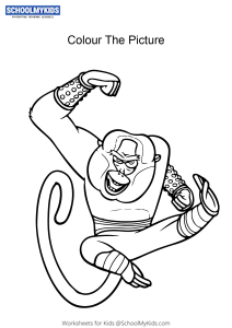 Master Monkey - Kung Fu Panda Coloring Pages
