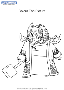 Master Thundering Rhino - Kung Fu Panda Coloring Pages