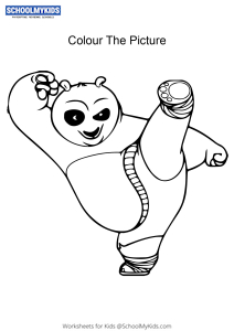 Po Kung Fu Training - Kung Fu Panda Coloring Pages