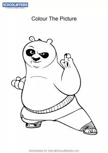 Po Ready to fight - Kung Fu Panda Coloring Pages