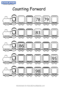 Missing Numbers Counting Forward 76 to 100