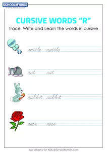 Cursive Writing R words - Cursive Words