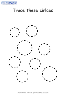 homework for 1 year olds Trace these Cirlces