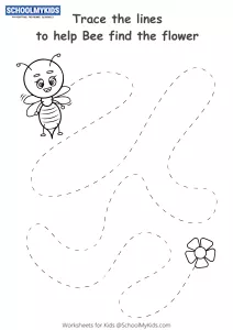 Tracing - Help Bee find the Flower