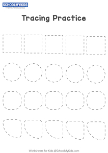 homework for 1 year olds Tracing Practice