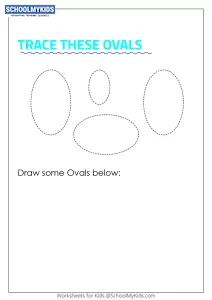 Learning Shapes -  Trace and Draw a Oval