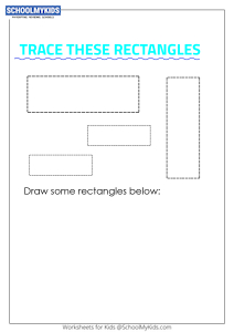 homework for 1 year olds Learning Shapes - Trace and Draw a Rectangle