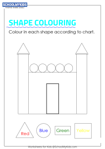 homework for 1 year olds 2d Shapes - Shape Coloring