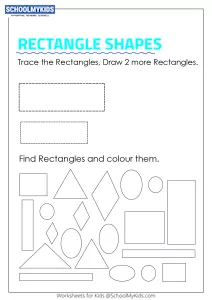 Trace, Draw, Find and Color Rectangle Shapes