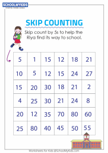 Skip Counting by 5s Puzzle - Skip Counting Maze Worksheets for First