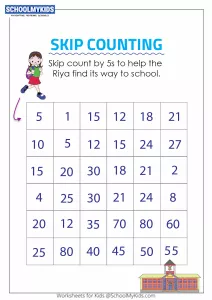 Skip Counting by 5s Puzzle - Skip Counting Maze