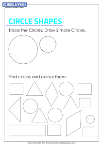 Trace, Draw, Find and Color Circle Shapes