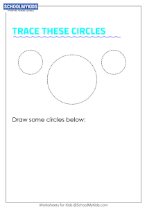 homework for 1 year olds Learning Shapes - Trace and Draw a Circle
