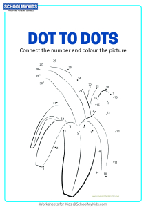 Banana Dot to Dot - Connect the Dots