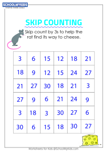 Skip Counting by 3s Puzzle - Skip Counting Maze