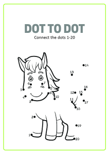 Connect the Dots - Baby Horse Dot to Dot