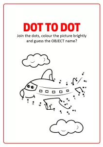 Connect the Dots - Aeroplane Dot to Dot A to Z