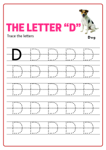 Capital Letter D - Practice Uppercase Letter Tracing