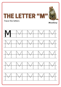 Practice Capital Letter M - Uppercase Letter Tracing