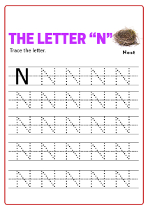 Practice Capital Letter N - Uppercase Letter Tracing