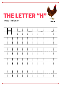 Practice Capital Letter H - Uppercase Letter Tracing worksheet for ...