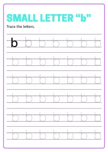 Writing Small Letter b - Lowercase Letter Tracing